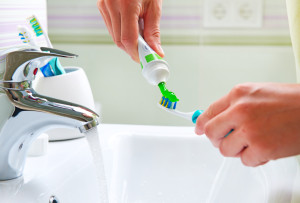 Brushing Teeth. Bathroom